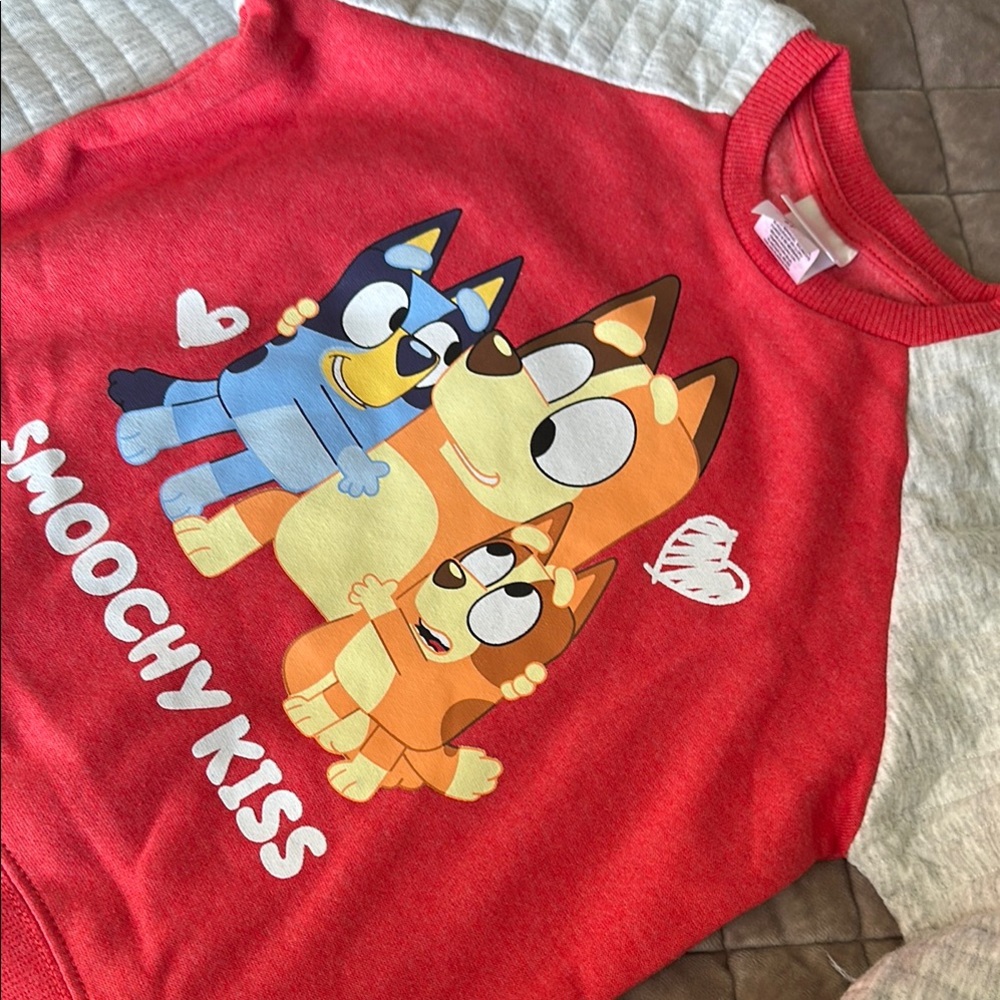 Lucy Red and Gray Cartoon Sweatshirt - Picture 3 of 3